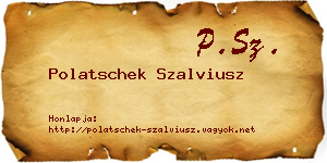 Polatschek Szalviusz névjegykártya